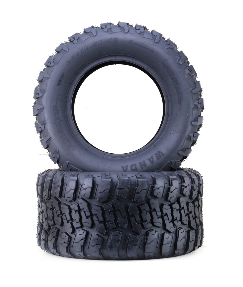 WANDA 23x10.5-12 All Terrain Golf Cart Tires 4 Ply 23x10.5X12 -Set 2 -14057