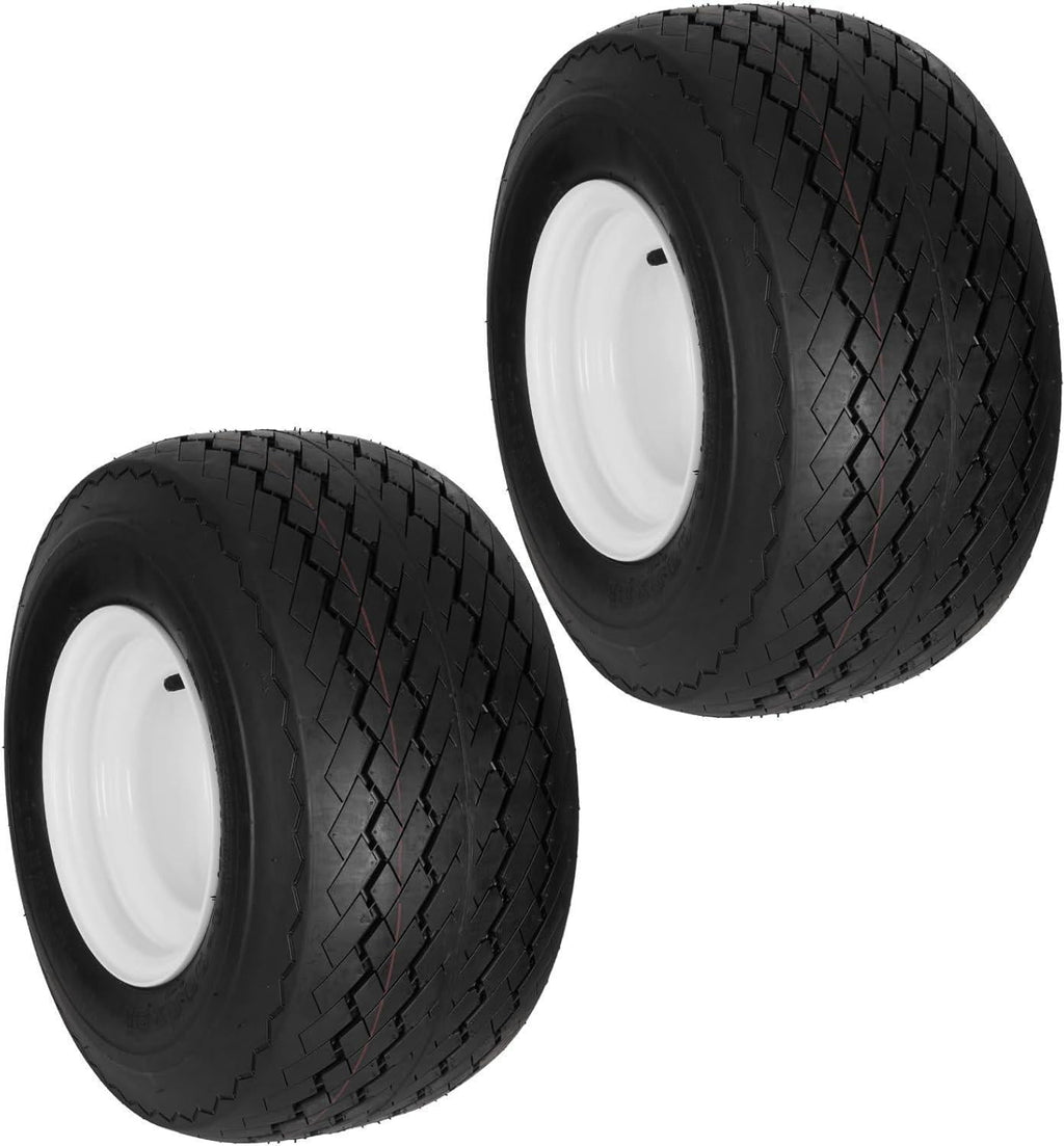 RVpunk 18X8.50-8 Golf Cart Tire and Wheel Assemly 4 Lug 4 Center 18 x 8.5 x 8 18-850-8 Golf Cart Tires On Rims Set 2